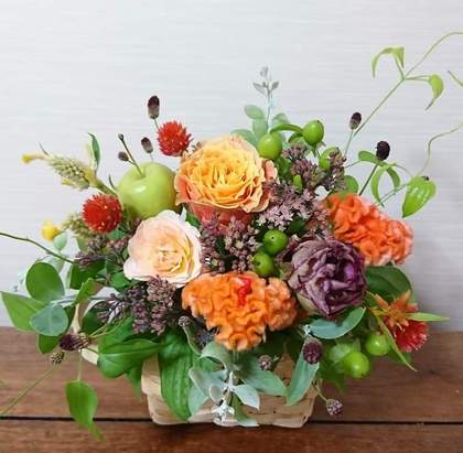 【花カフェイベント】秋色のアレンジメント